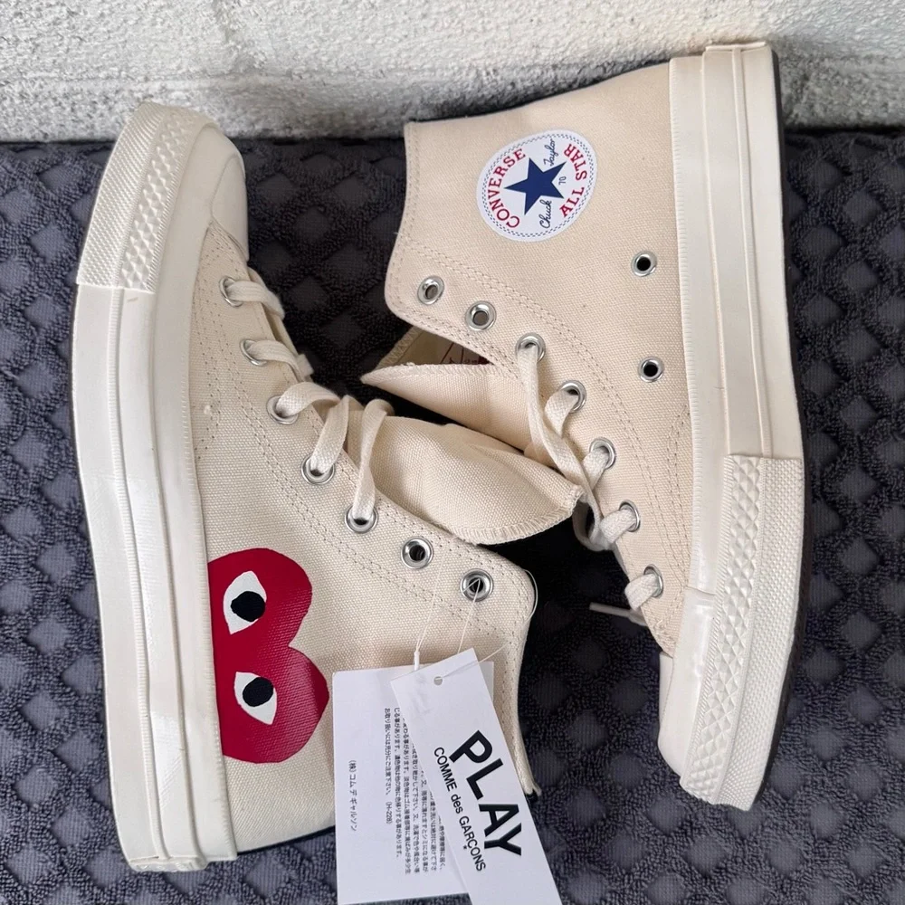 Converse x Comme des Garçons PLAY Chuck 70 Hi sneakers Size 8 - Picture 4 of 8